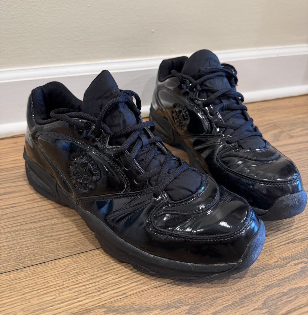 vintage Converse All Stars React II shiny triple-black patent leather sz 10.5